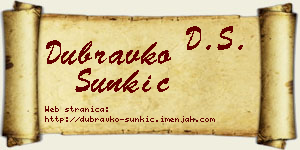 Dubravko Šunkić vizit kartica